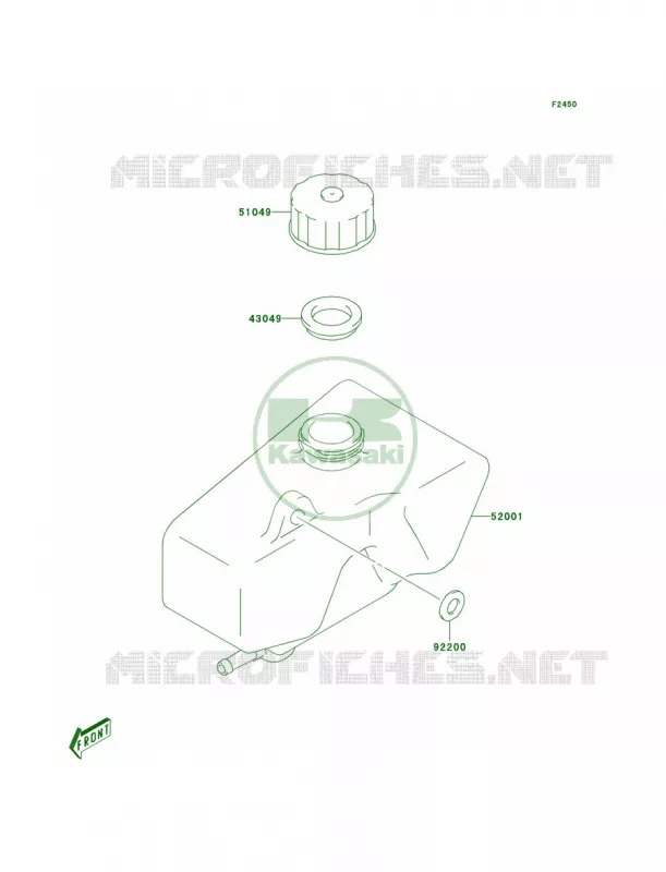 Oil Tank Kawasaki MOTOS 50 2003 KDX50  KDX50-A1