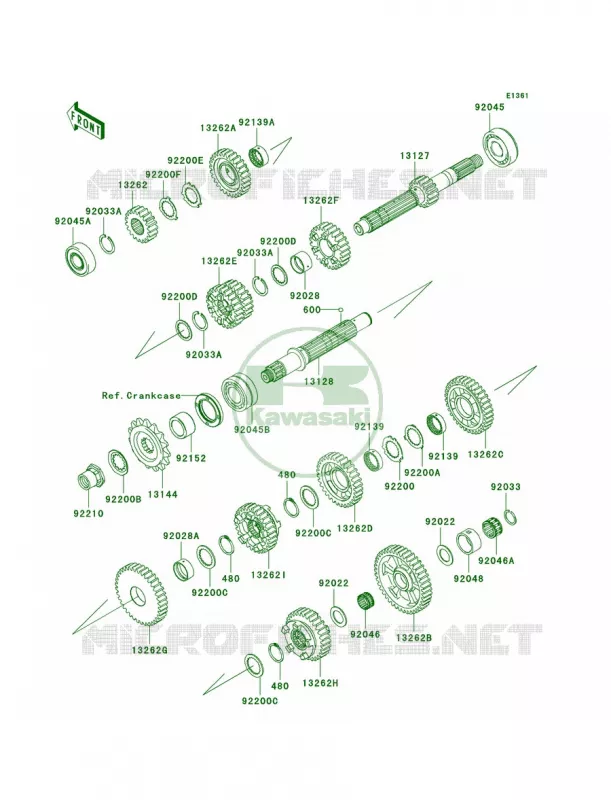 Transmission Kawasaki MOTOS 1400 2008 Ninja ZX-14  ZX1400C8F