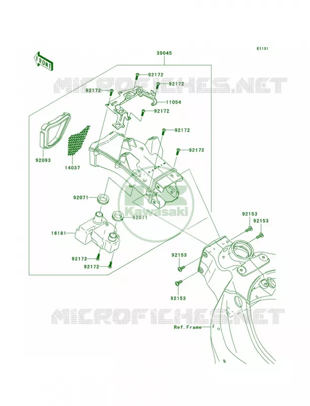 Air Duct Kawasaki MOTOS 600 2008 Ninja ZX-6R  ZX600P8F