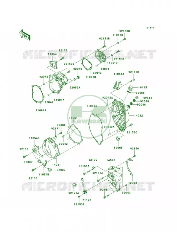 Engine Covers Kawasaki MOTOS 600 2008 Ninja ZX-6R  ZX600P8F