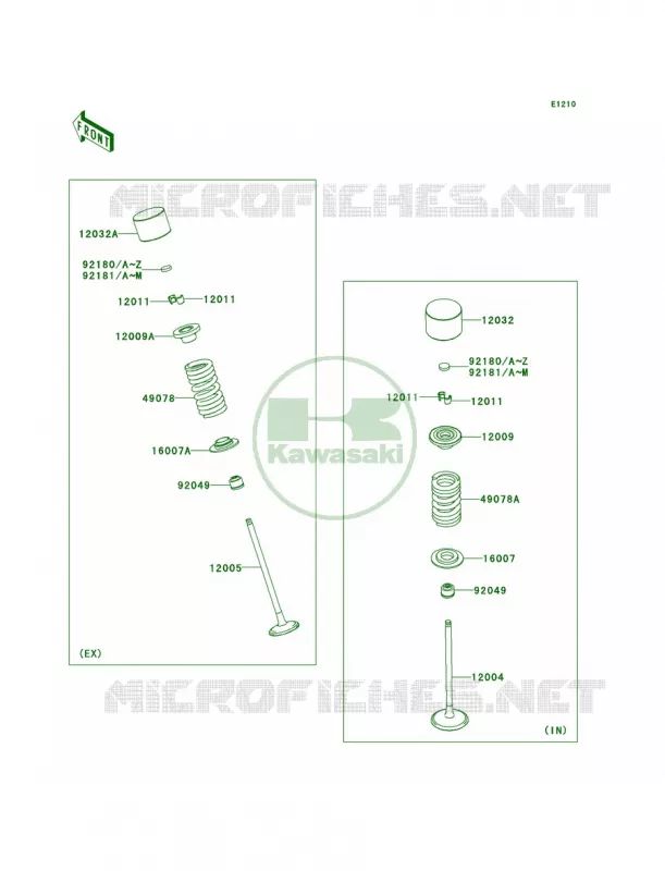 Valves Kawasaki MOTOS 600 2008 Ninja ZX-6R  ZX600P8F