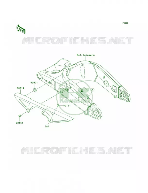 Chain Cover Kawasaki MOTOS 600 2008 Ninja ZX-6R   ZX600P8FA