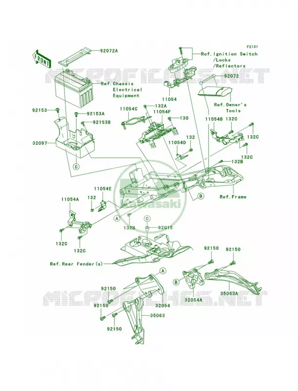 Frame FittingsRear Kawasaki MOTOS 600 2008 Ninja ZX-6R   ZX600P8FA
