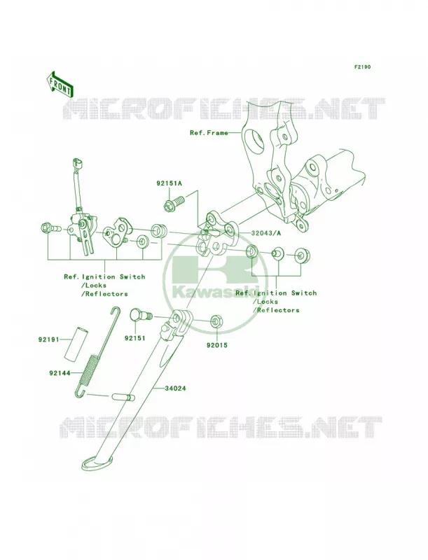 Stands Kawasaki MOTOS 600 2008 Ninja ZX-6R   ZX600P8FA