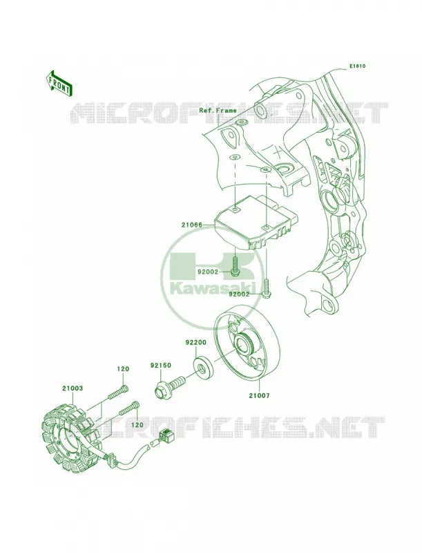 Generator Kawasaki MOTOS 1000 2007 Ninja ZX-10R  ZX1000D7FA
