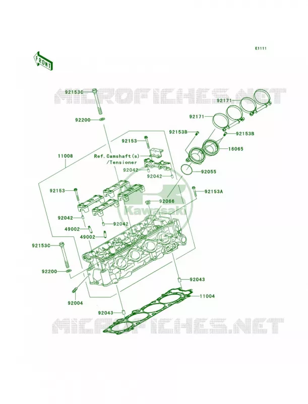 Cylinder Head Kawasaki MOTOS 1400 2007 Ninja ZX-14  ZX1400A7F