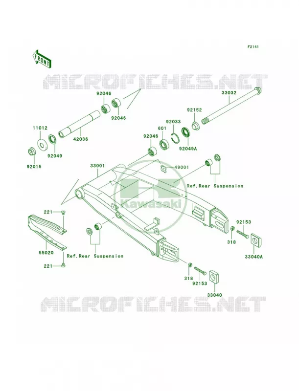 Swingarm Kawasaki MOTOS 600 2007 ZZR600  ZX600J7F