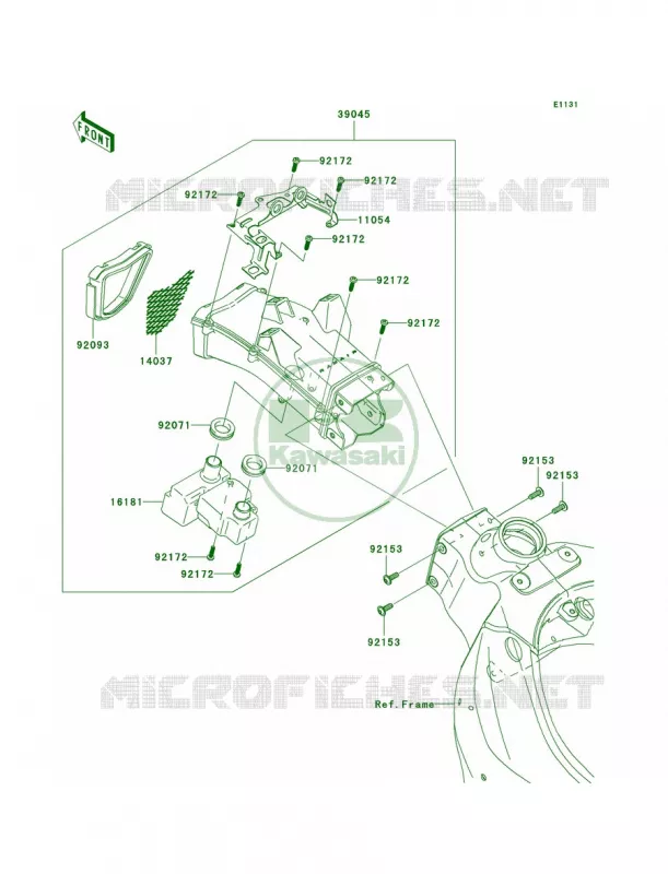 Air Duct Kawasaki MOTOS 600 2007 Ninja ZX-6R  ZX600P7F