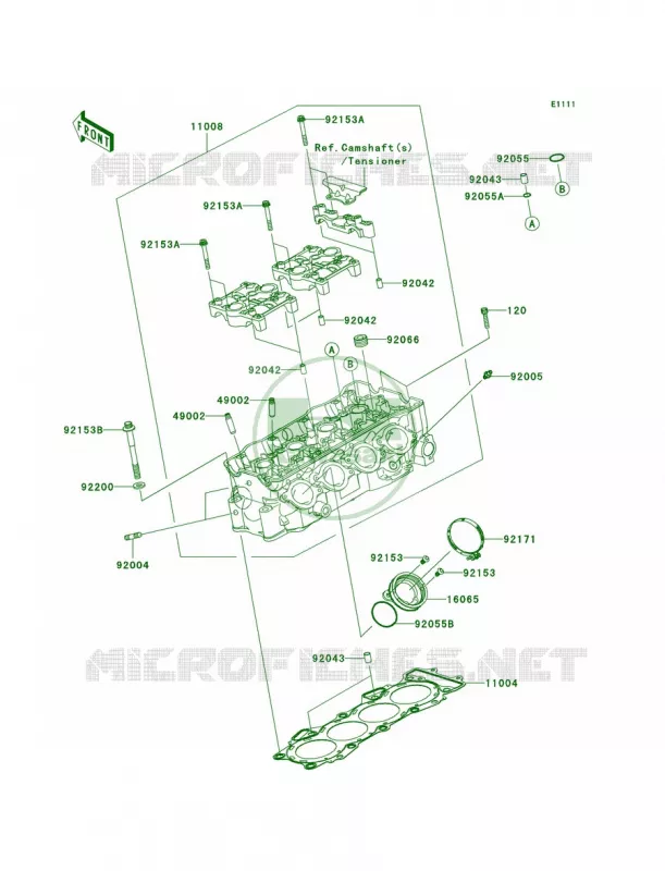 Cylinder Head Kawasaki MOTOS 600 2007 Ninja ZX-6R  ZX600P7F