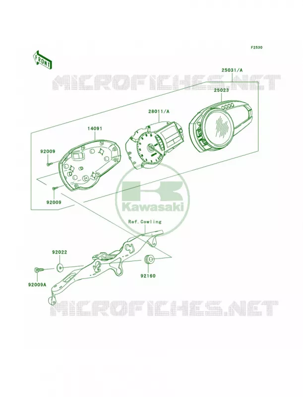 Meters Kawasaki MOTOS 600 2007 Ninja ZX-6R  ZX600P7F