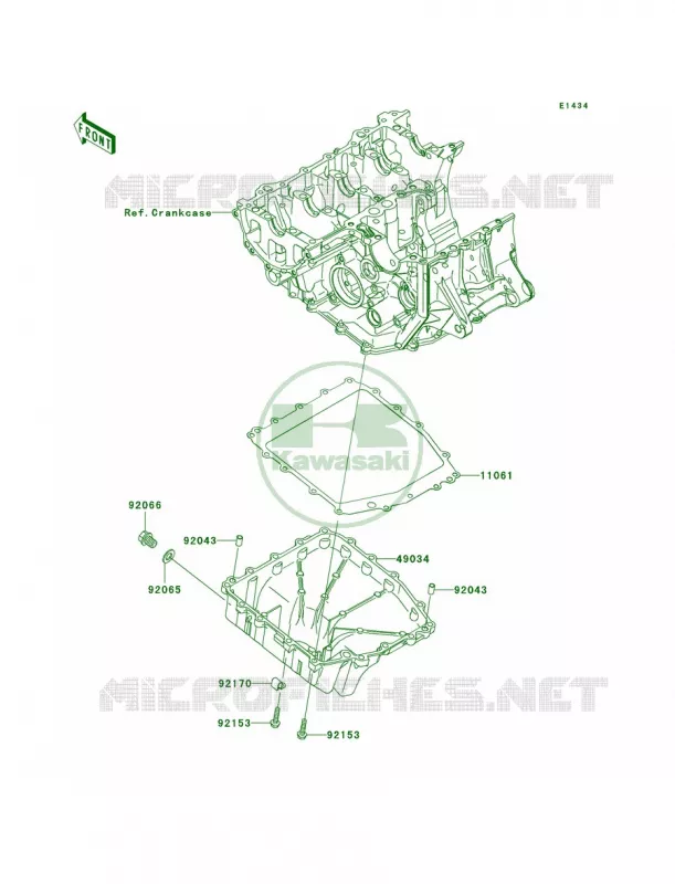 Oil Pan Kawasaki MOTOS 600 2007 Ninja ZX-6R  ZX600P7F