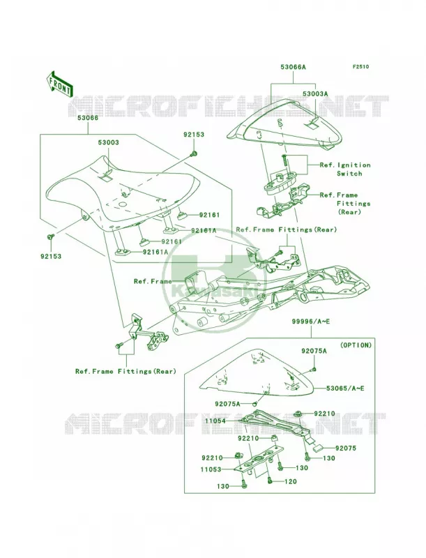 Seat Kawasaki MOTOS 600 2007 Ninja ZX-6R  ZX600P7F