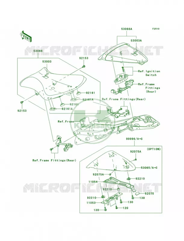 Seat Kawasaki MOTOS 600 2007 Ninja ZX-6R  ZX600P7F