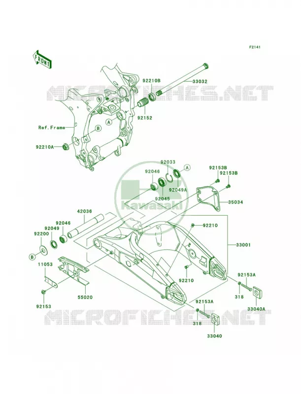 Swingarm Kawasaki MOTOS 600 2007 Ninja ZX-6R  ZX600P7F