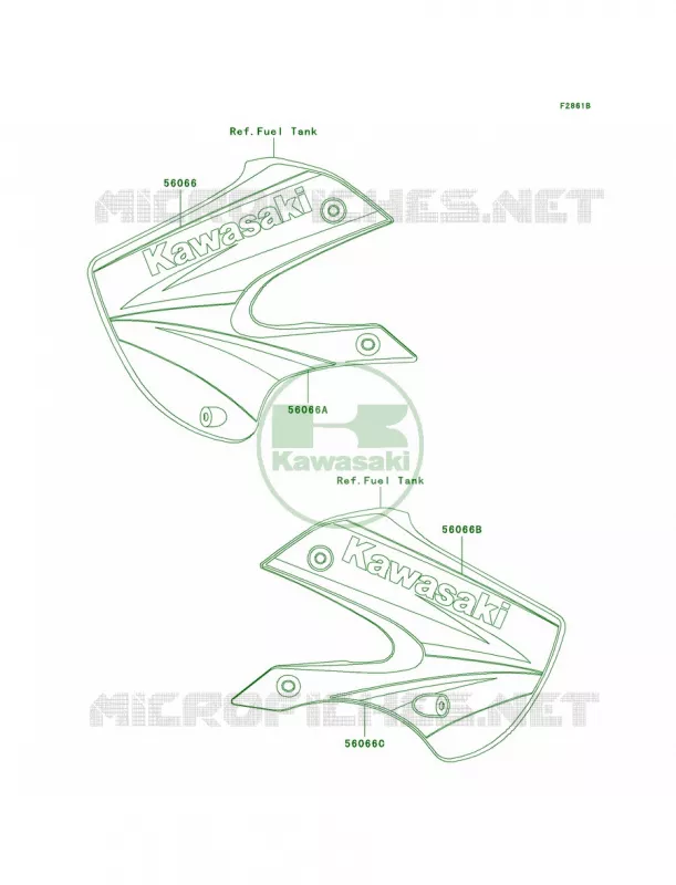 DecalsA3 Kawasaki MOTOS 110 2003 KLX110  KLX110-A2