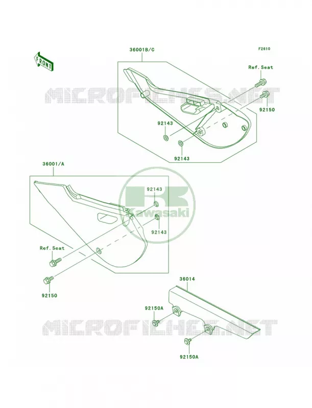 Side CoversChain Cover Kawasaki MOTOS 110 2003 KLX110  KLX110-A2
