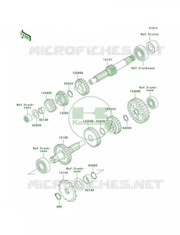 TransmissionA2-A4 Kawasaki MOTOS 110 2003 KLX110  KLX110-A2