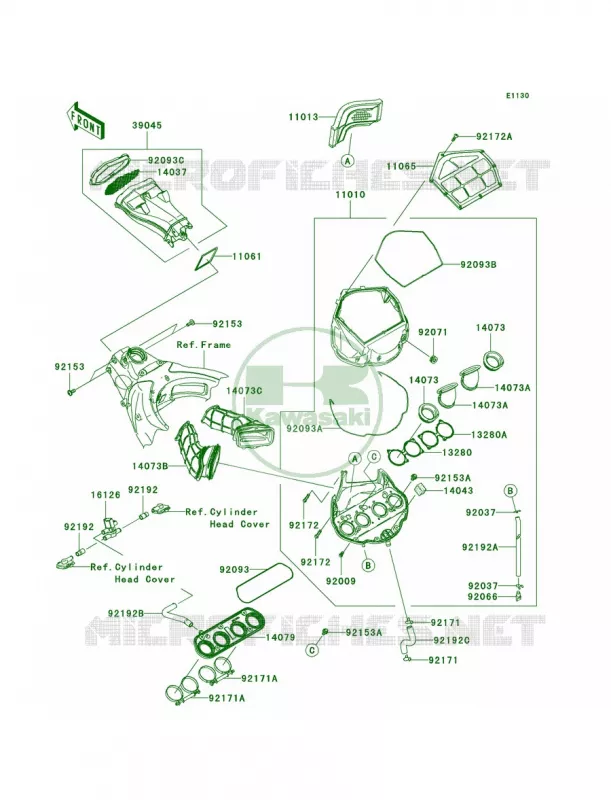 Air Cleaner Kawasaki MOTOS 1000 2006 Ninja ZX-10R  ZX1000D6F