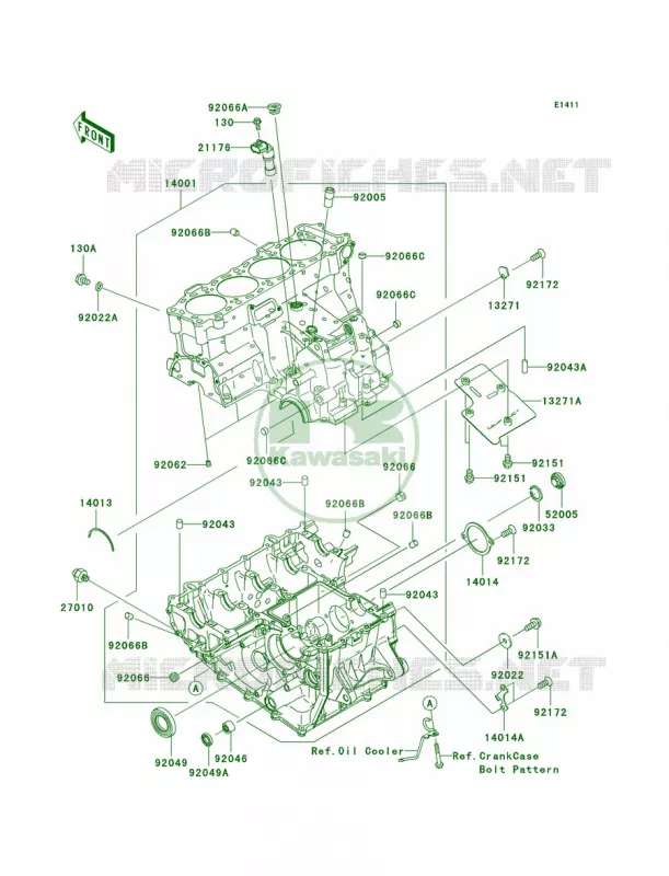 Crankcase Kawasaki MOTOS 1000 2006 Ninja ZX-10R  ZX1000D6F