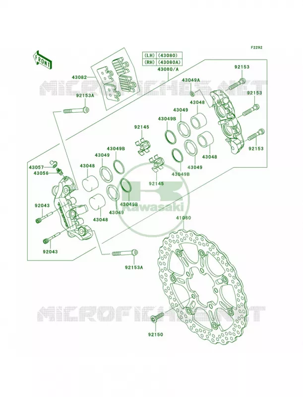 Front Brake Kawasaki MOTOS 1000 2006 Ninja ZX-10R  ZX1000D6F