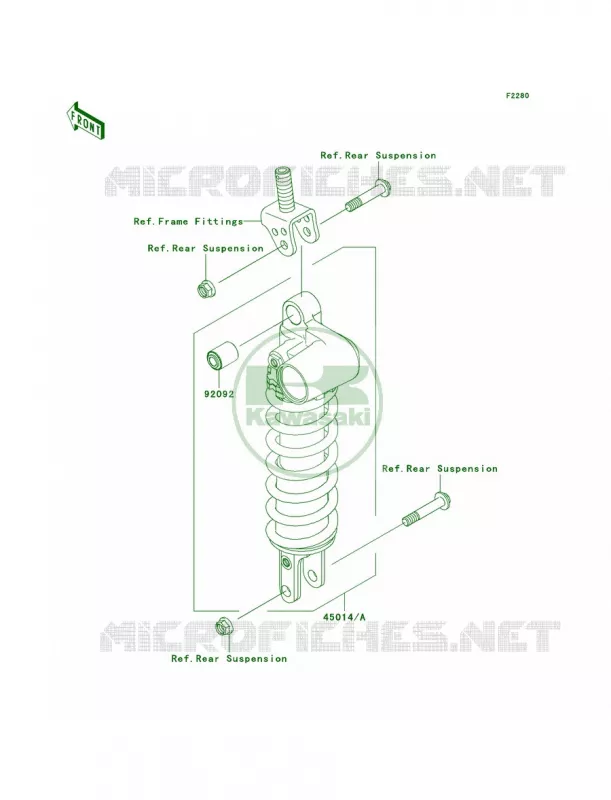 Shock Absorbers Kawasaki MOTOS 1000 2006 Ninja ZX-10R  ZX1000D6F