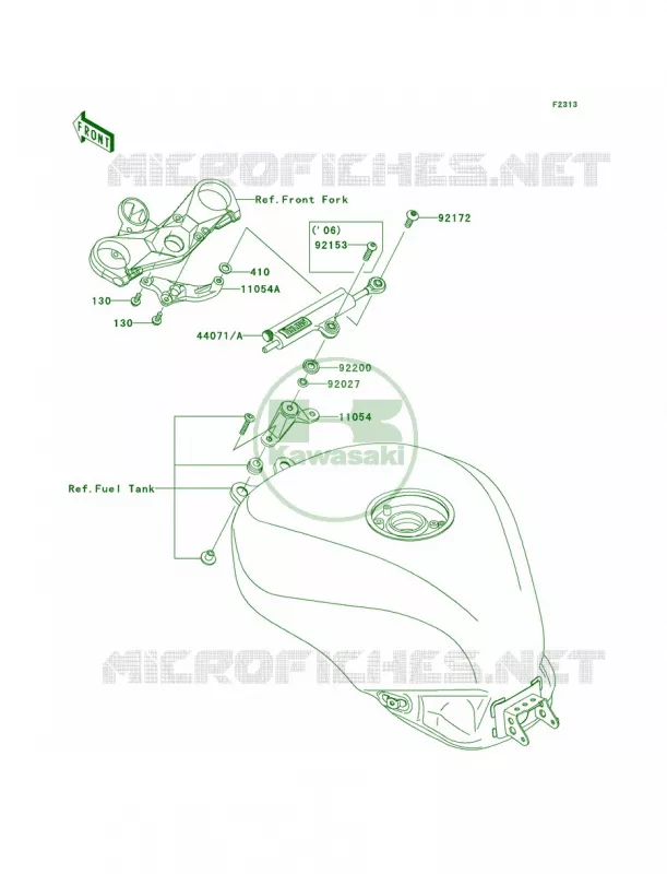 Steering Damper Kawasaki MOTOS 1000 2006 Ninja ZX-10R  ZX1000D6F