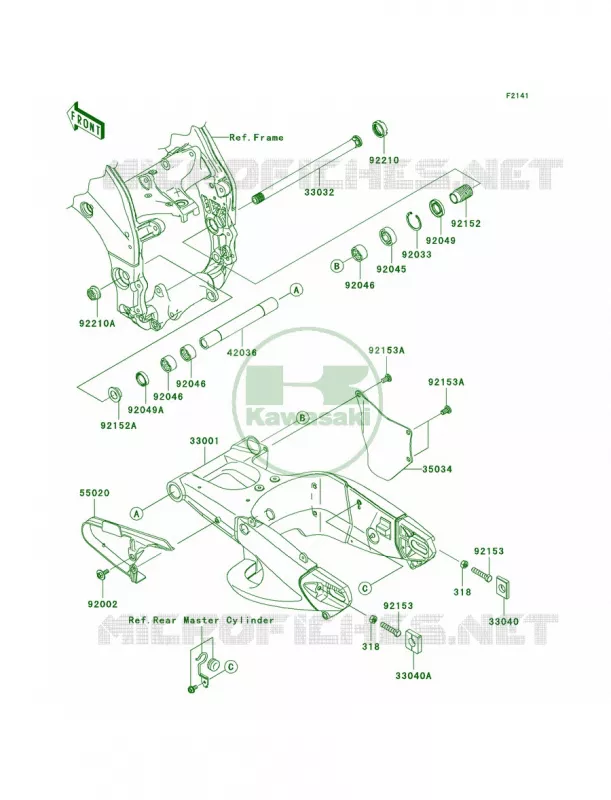 Swingarm Kawasaki MOTOS 1000 2006 Ninja ZX-10R  ZX1000D6F