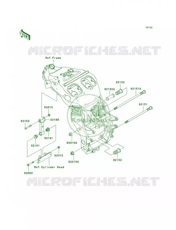 Engine Mount Kawasaki MOTOS 1200 2006 Ninja ZX-12R  ZX1200B6F