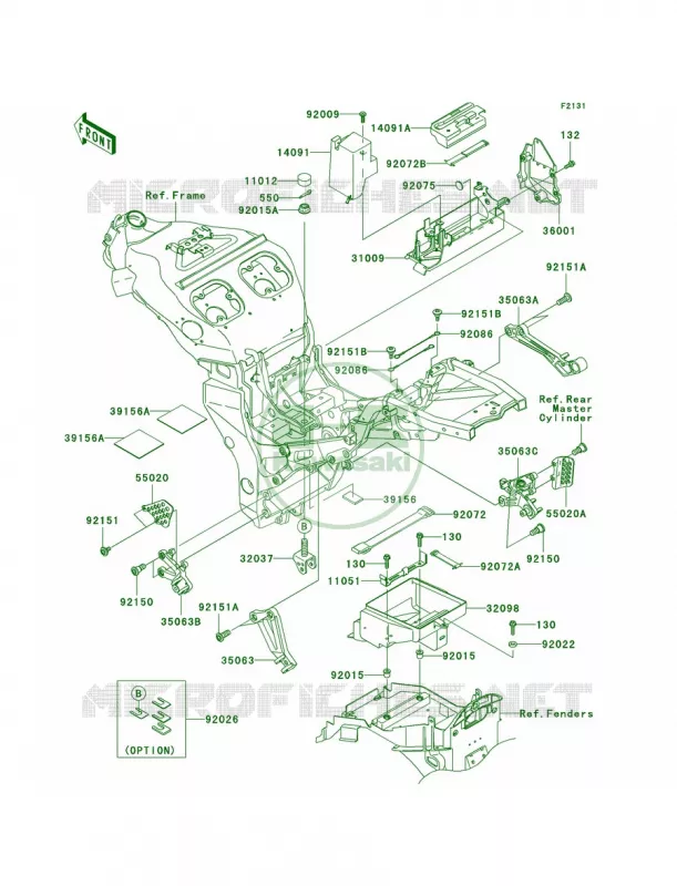 Frame Fittings Kawasaki MOTOS 1200 2006 Ninja ZX-12R  ZX1200B6F