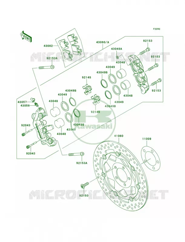 Front Brake Kawasaki MOTOS 1200 2006 Ninja ZX-12R  ZX1200B6F
