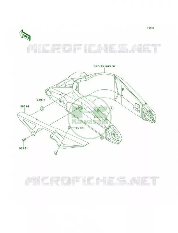 Chain Cover Kawasaki MOTOS 636 2006 Ninja ZX-6R  ZX636C6F