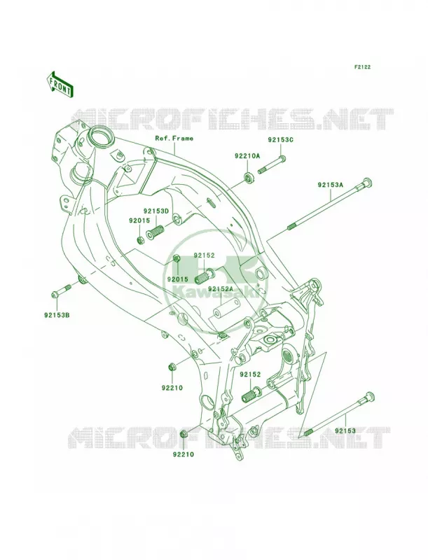 Engine Mount Kawasaki MOTOS 636 2006 Ninja ZX-6R  ZX636C6F