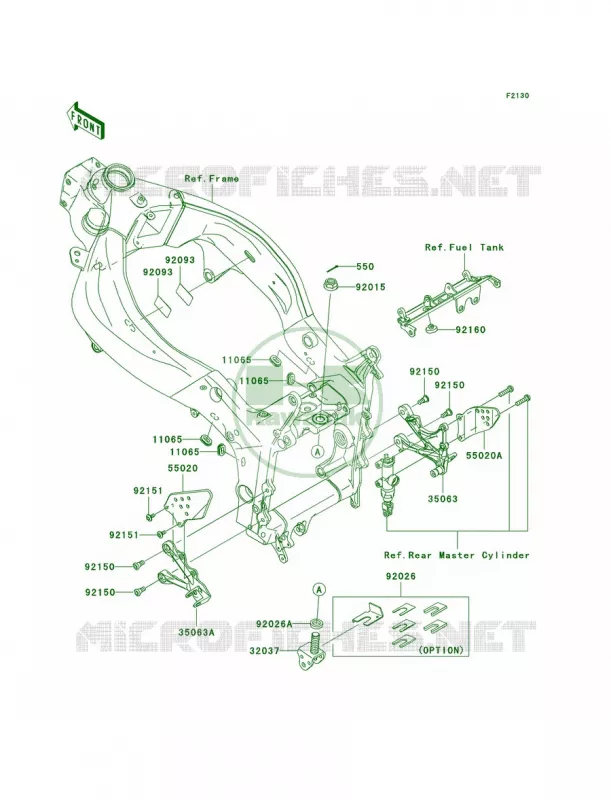 Frame Fittings Kawasaki MOTOS 636 2006 Ninja ZX-6R  ZX636C6F