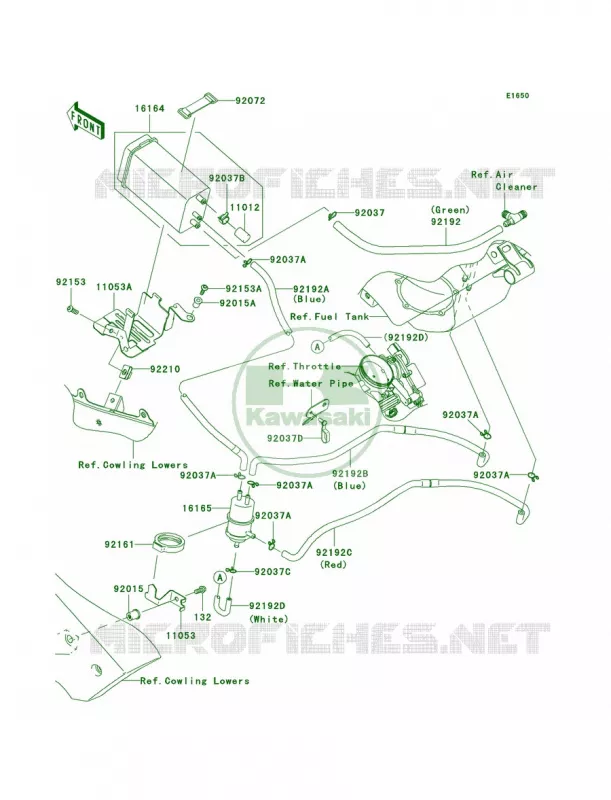 Fuel Evaporative SystemCA Kawasaki MOTOS 636 2006 Ninja ZX-6R  ZX636C6F