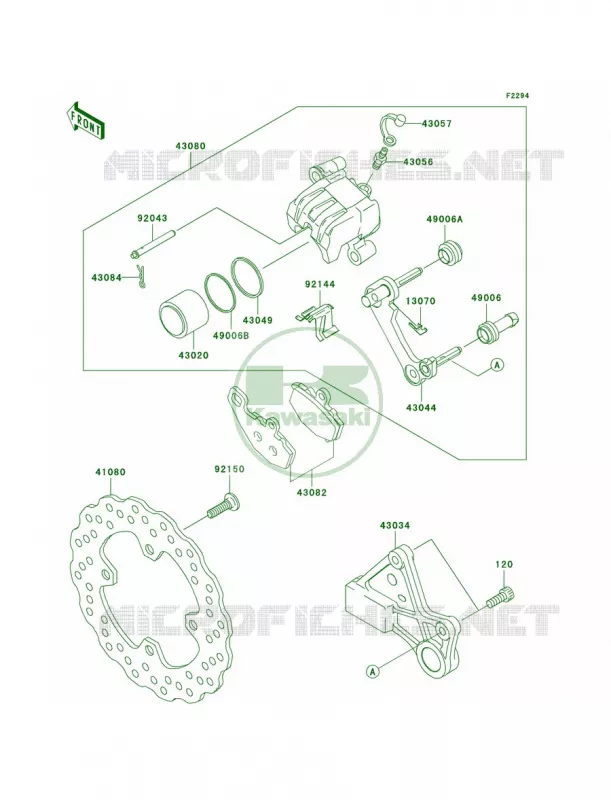 Rear Brake Kawasaki MOTOS 636 2006 Ninja ZX-6R  ZX636C6F