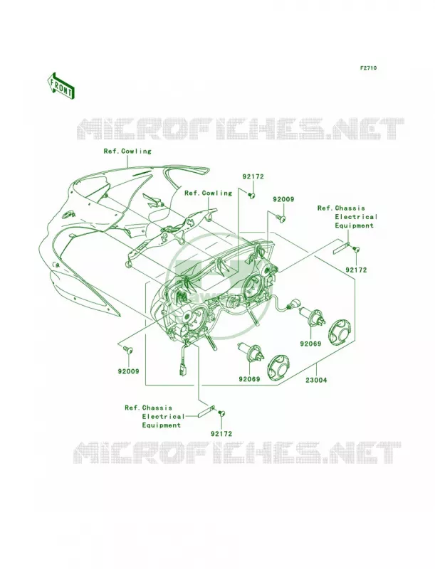 Headlights Kawasaki MOTOS 636 2006 Ninja ZX-6R  ZX636D6F