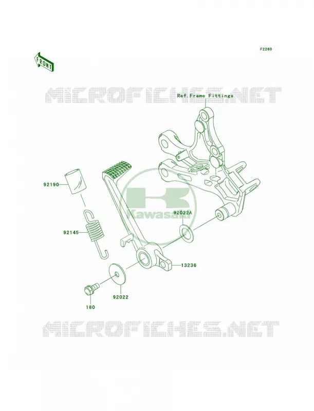 Brake PedalTorque Link Kawasaki MOTOS 1000 2005 Ninja ZX-10R  ZX1000-C2