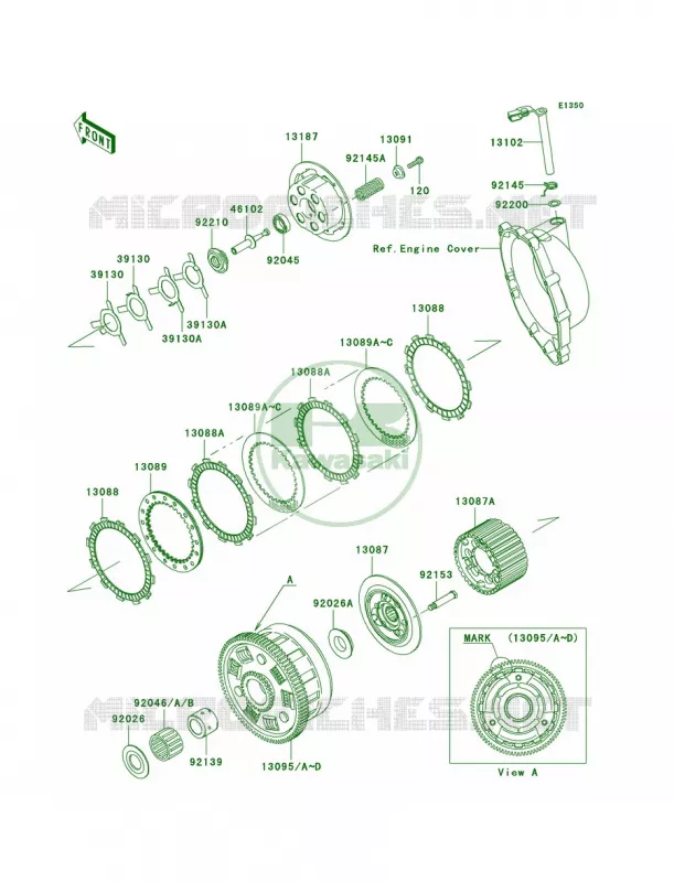 Clutch Kawasaki MOTOS 1000 2005 Ninja ZX-10R  ZX1000-C2