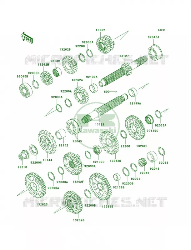 Transmission Kawasaki MOTOS 1000 2005 Ninja ZX-10R  ZX1000-C2