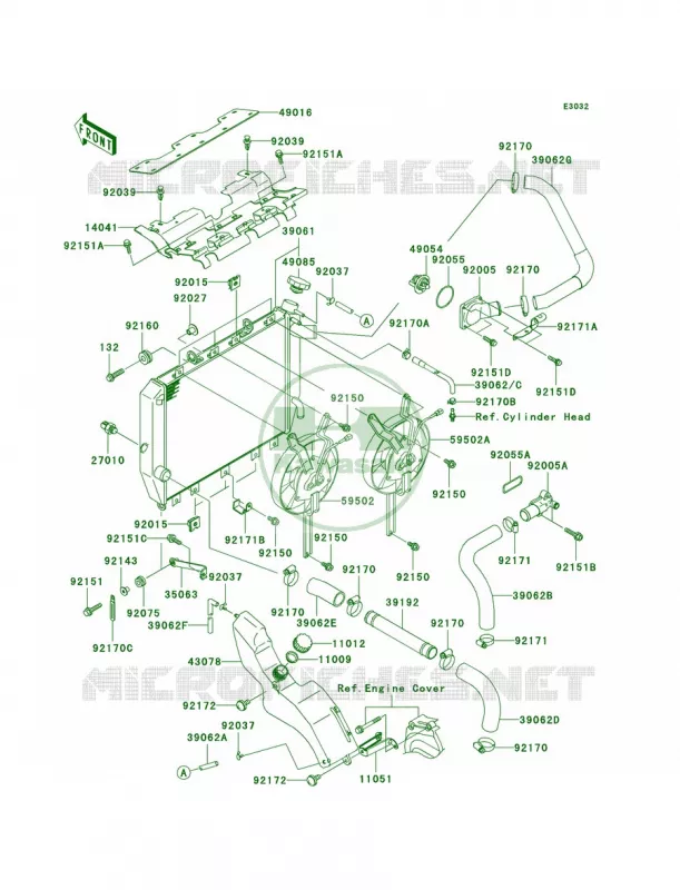 Radiator Kawasaki MOTOS 1200 2005 Ninja ZX-12R  ZX1200-B4