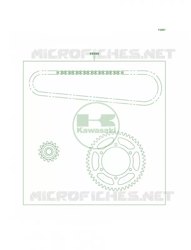 Chain Kit Kawasaki MOTOS 600 2005 ZZR600  ZX600-E13