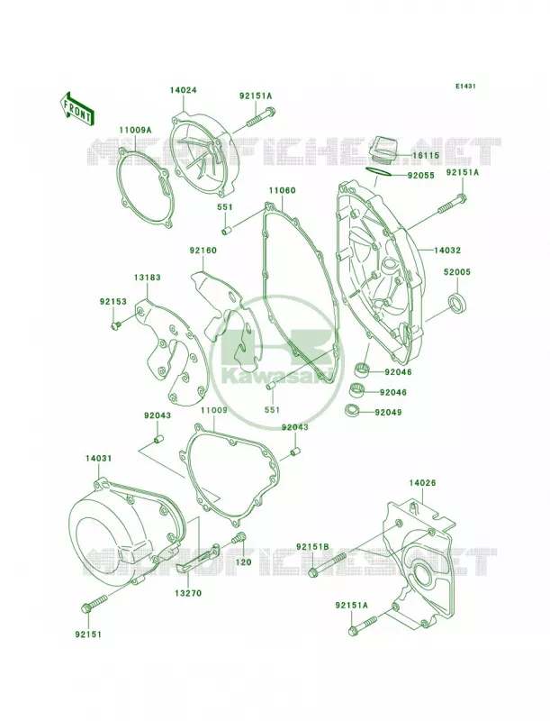 Engine Covers Kawasaki MOTOS 600 2005 ZZR600  ZX600-E13