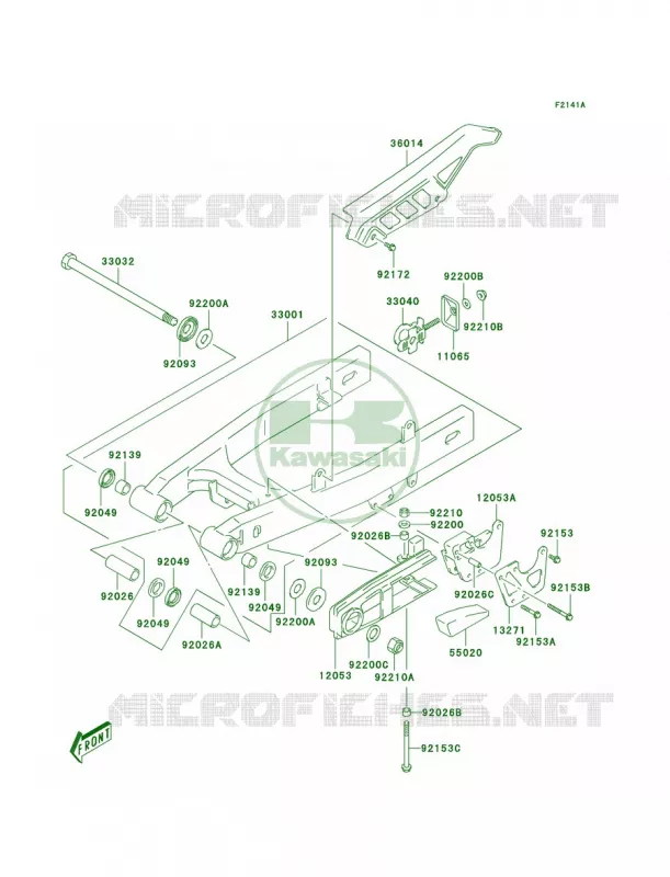 SwingarmA2A3 Kawasaki MOTOS 125 2003 KLX125  KLX125-A1