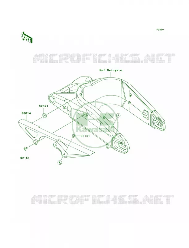 Chain Cover Kawasaki MOTOS 600 2005 Ninja ZX-6RR  ZX600-N1