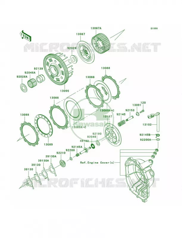 Clutch Kawasaki MOTOS 600 2005 Ninja ZX-6RR  ZX600-N1