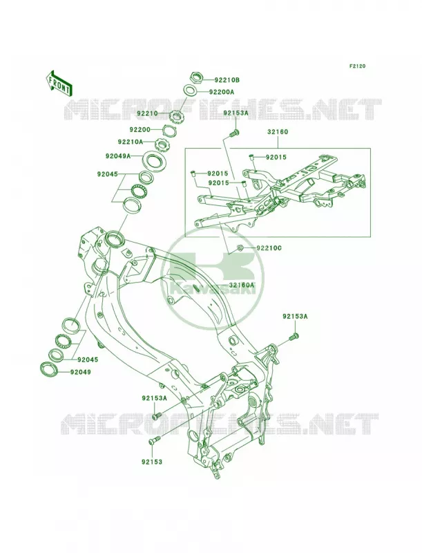 Frame Kawasaki MOTOS 600 2005 Ninja ZX-6RR  ZX600-N1