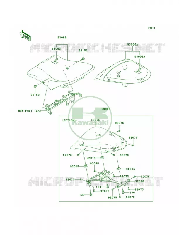 Seat Kawasaki MOTOS 600 2005 Ninja ZX-6RR  ZX600-N1