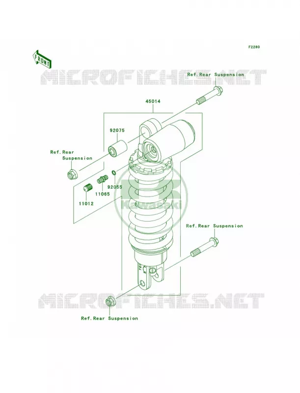 Shock Absorbers Kawasaki MOTOS 600 2005 Ninja ZX-6RR  ZX600-N1