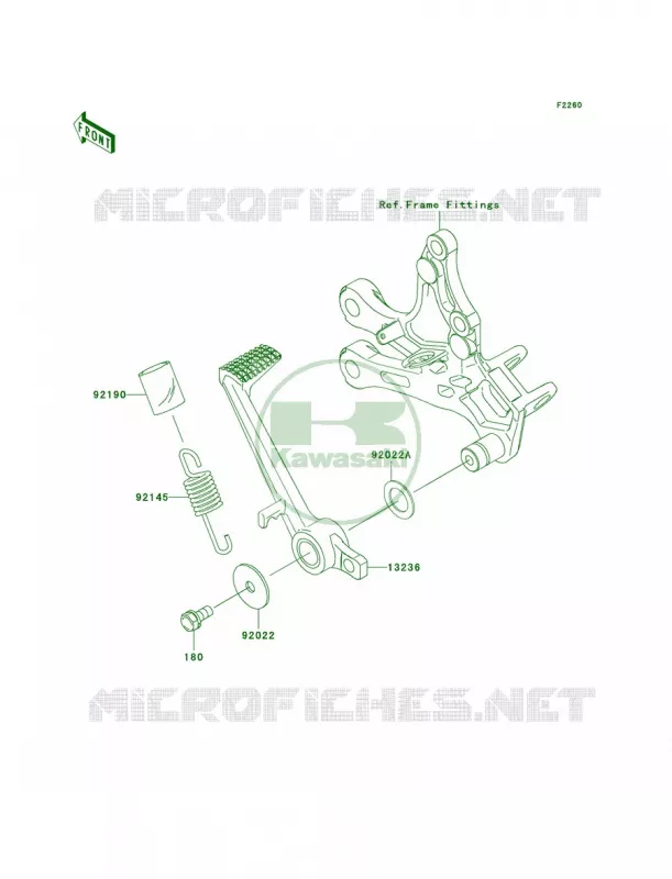 Brake PedalTorque Link Kawasaki MOTOS 1000 2004 Ninja ZX-10R  ZX1000-C1