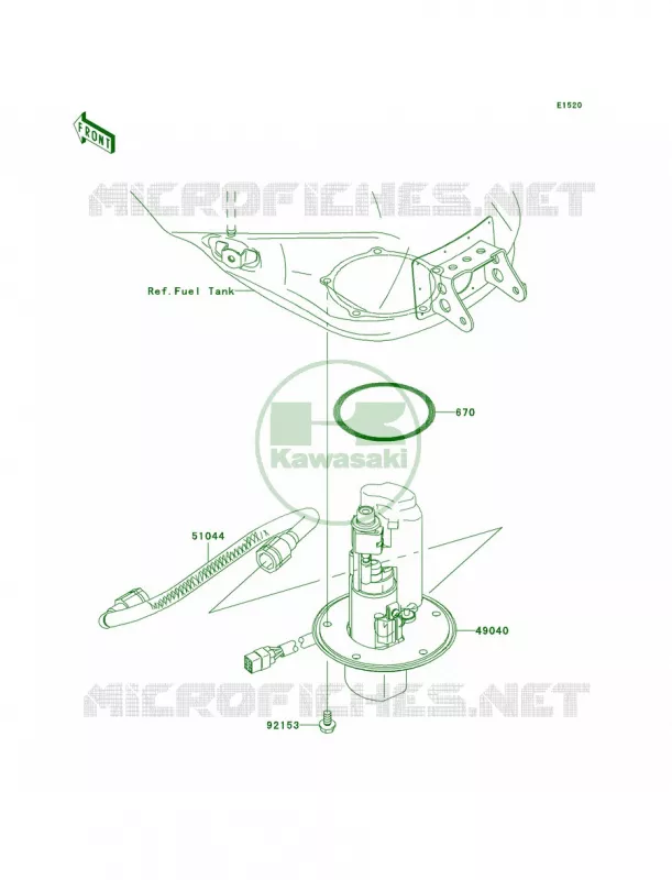 Fuel Pump Kawasaki MOTOS 1000 2004 Ninja ZX-10R  ZX1000-C1